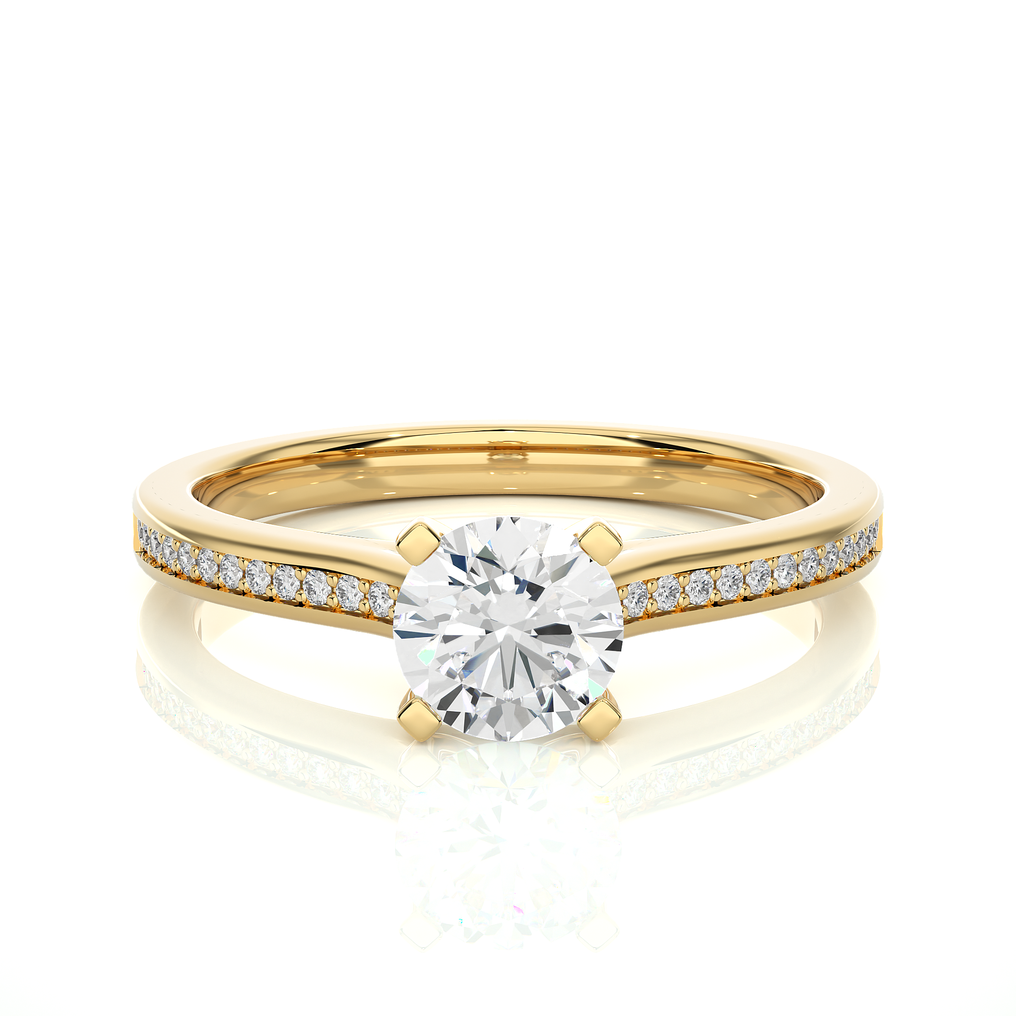 0.75 Carat I Color VS1 Clarity Diamond Studded Natural Diamond Ring.